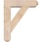 Ekena Millwork Traditional Craftsman Smooth Bracket w/ Offset Brace, Douglas Fir, 5 1/2"W x 18"D x 22"H BKT0604X18X22TRA04SDF - alternate 3